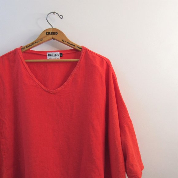 Red Oversized Boxy Tunic - Picture 2 of 3